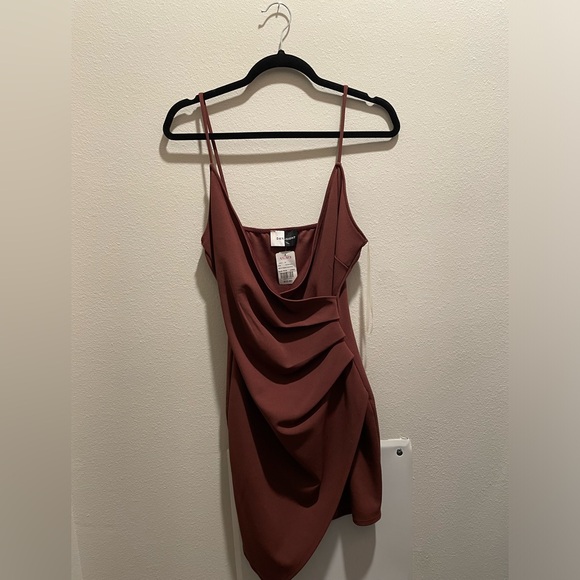 a'gaci Dresses & Skirts - Aubree Original Burgundy Wrap Dress size L.